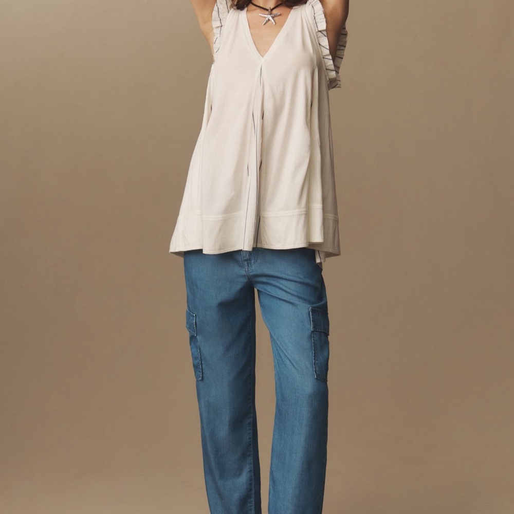 Pilcro Godet Trapeze Flutter Tank Top